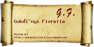 Gubányi Fiorella névjegykártya